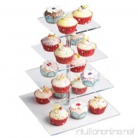 Agyvvt 4-Tier Cupcake Display Stand Square Acrylic Party Tree Tower for Cakes Desserts Fruits Candy Buffet Stand for Wedding & Home & Birthday Party Serving Platte - B07D3R7B4D
